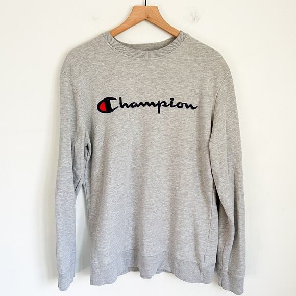 Champion Crew Neck Pullover Sweatshirt Gray Size M - Picture 1 of 8